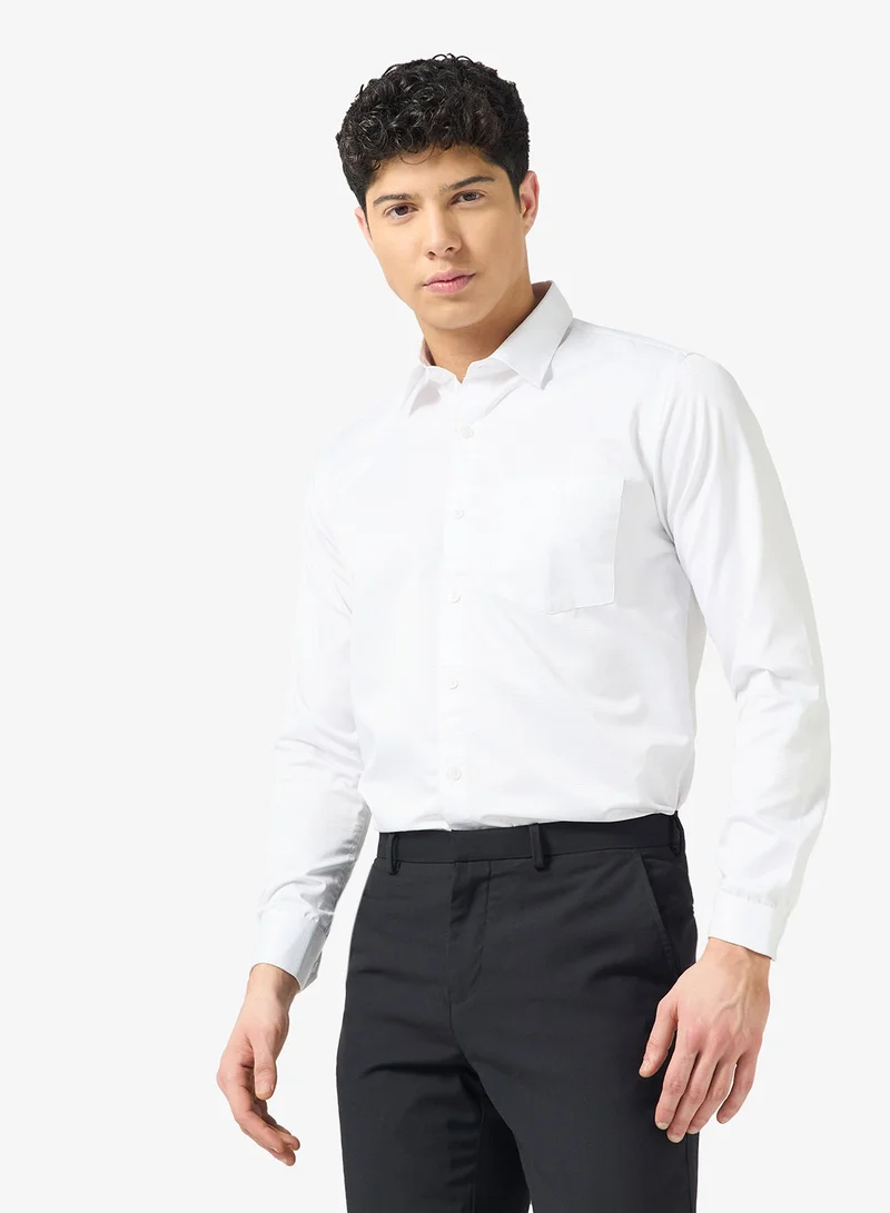 روبرت وود قمصان رجالي من نسيج أكسفورد ذاتي التحقق