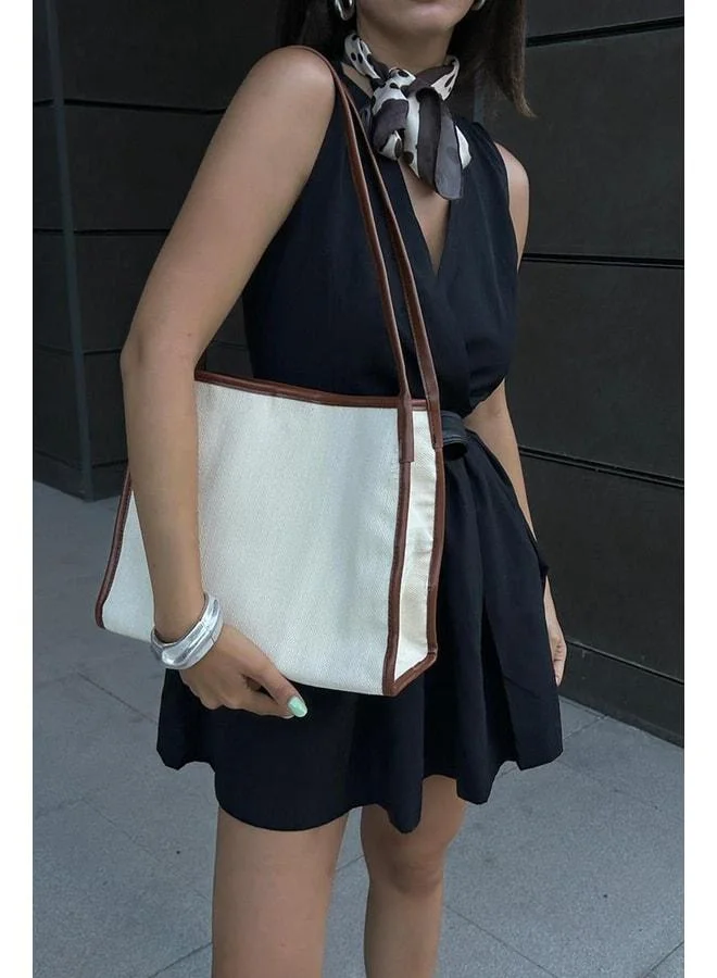 Shule Bags  Elna Canvas Shoulder Bag Taba. for Women | Best Price UAE