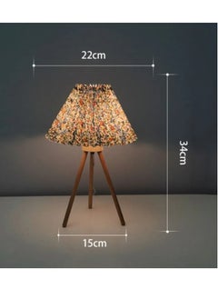 ARNOTEC Retro style multi-purpose pleated pattern bedside table lamp LED lamp reading lamp home bedroom bedside night light mini lamp bedroom living room side table small space USB Port with switch (fixed brightness)  - Image 5