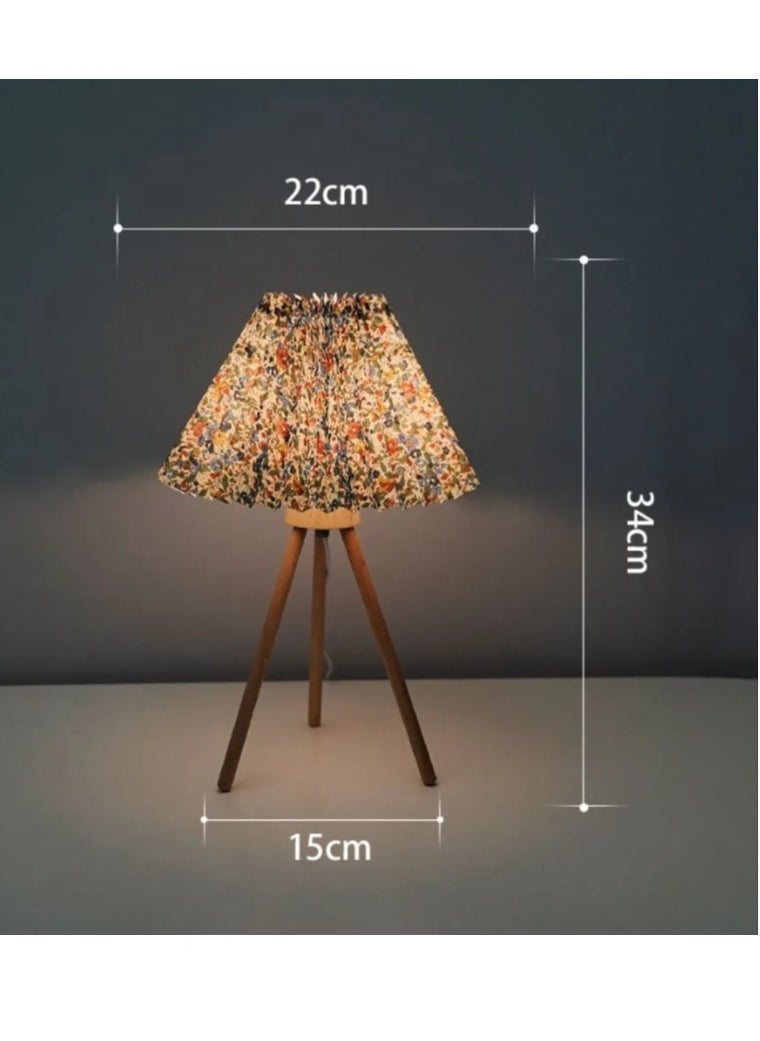 ARNOTEC - Retro style multi-purpose pleated pattern bedside table lamp LED lamp reading lamp home bedroom bedside night light mini lamp bedroom living room side table small space USB Port with switch (fixed brightness) - Image 1