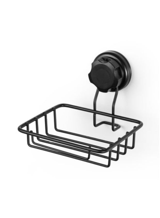COMPACTOR Bestlock Suction Cup Wall Mounted Soap Dish Black 10 x 13.2 x 13.2 cm RAN9777 - Image 1