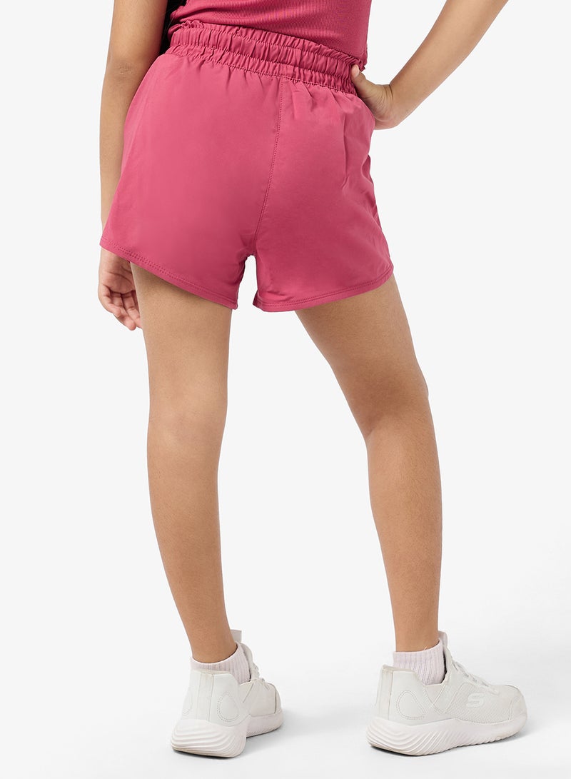 نايكي شورت جرافيك عالي الخصر دراي فيت ون منسوج للشباب - Image 2