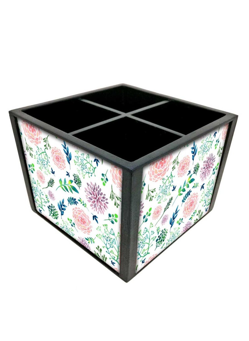 Nutcase Nutcase Designer Cutlery Stand Holder Silverware CaddySpoons Forks Knives Organizer for Dining Table kitchen W575 x H 425 x L55SPOONS NOT INCLUDED Cute Flowers  - Image 3