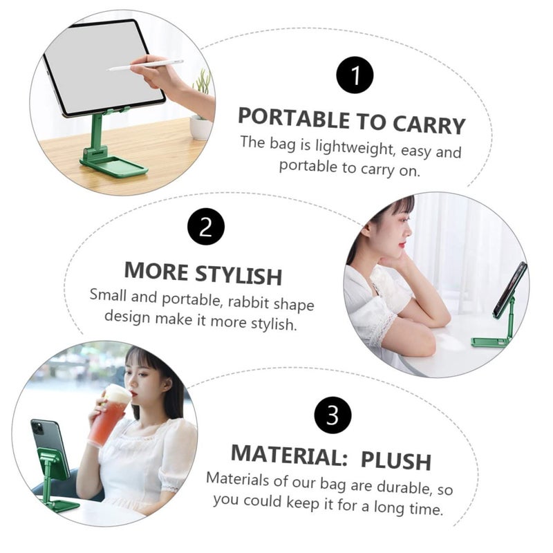 Flexible Tablet Phone Stand Holder Universal Desktop Bracket For Home Office Travel Black - Image 5