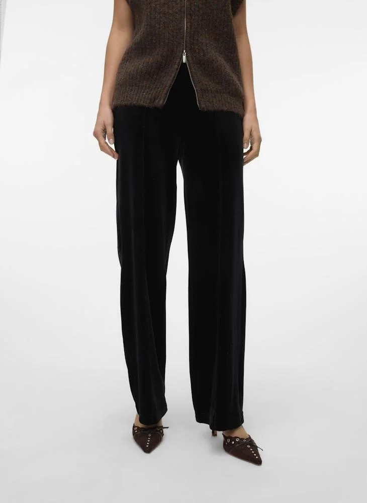 VERO MODA  Vmshanna High Waist Wide Velvet Pant for Women | Best Price UAE