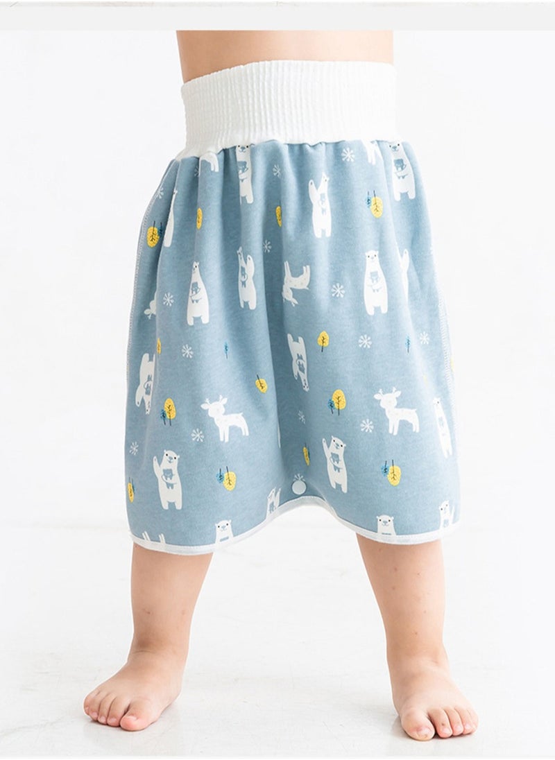 Loquat Baby Nappy Skirt, SYOSI Cotton Diaper Training Pants Washable Waterproof Reusable Toddler Training Underwear for Pee Nappy Potty Training 