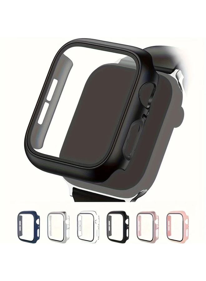 Pink Glass Case Cover Bumper Screen Protector for Apple Watch Series 7 8 45mm - Image 4