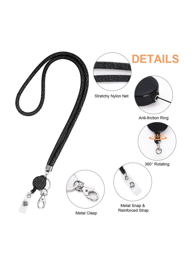 SYOSI Lanyard Necklace with Transparent ID Card Holder, Crystal Lanyard for Key Chain, Badge Kit, Durable ID Holder for Office and Events - Image 5