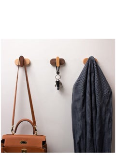 Y&D 2 Pack Wood Wall Hooks, Hooks for Hanging with Screws, Coat Hat Hanger Rustic Decor/Towel Coat, Scarf, Bag, Towel, Clothes, and More  - Image 3