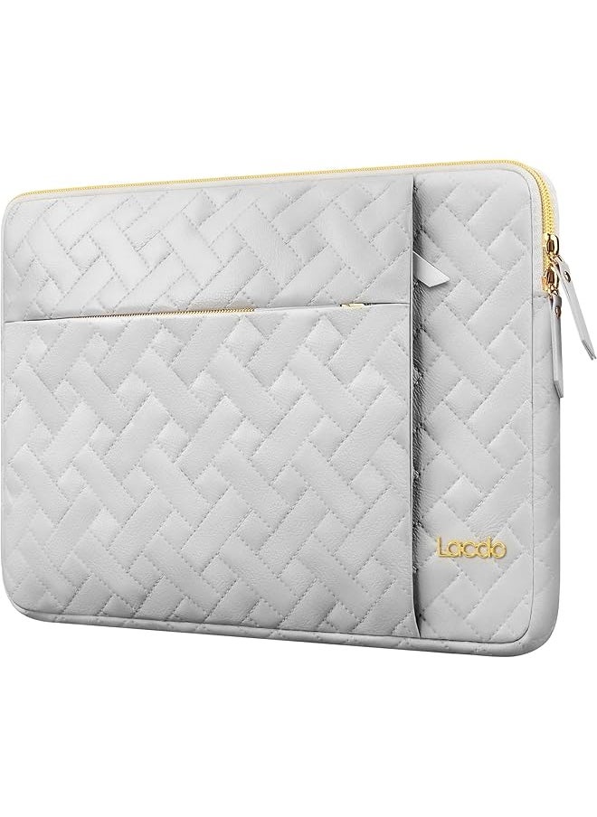 Lacdo - Laptop Sleeve Case For 15 Inch New Macbook Air M3 A3114 M2 A2941 2024 2023 15 Inch Macbook Pro A1990 A1707 Generic Xps 15 Plus Computer Bag With Accessory Pocket Water Resistant Space Gray - Image 1