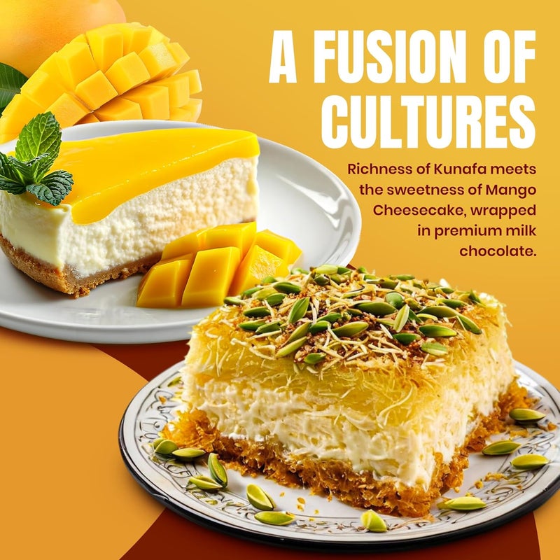 Karish Mango Cheesecake Kunafe Chocolate 190g – Fruity Gourmet Chocolate, Rich Cocoa & Tropical Dessert Treat - Image 5