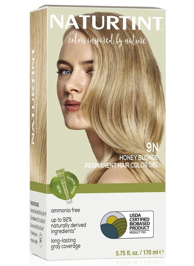 NATURTINT 9N Honey Blonde Permanent Hair Color (Pack of 1), Ammonia Free, Vegan, Cruelty Free, up to 100% Gray Coverage, Long Lasting Results (Packaging may vary)  - Image 1