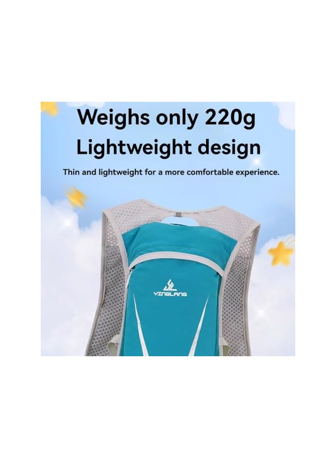 PROMASS Hydration Pack Backpack, 12L Breathable Lightweight Hydration Vest, Multi Pocket Design Running Vest with Adjustable Waistband, Reflective Chest Pack for Hiking, Trail, Cycling Race, Marathon, Black - Image 3