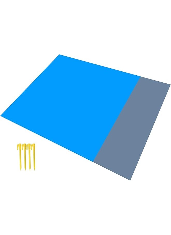 erorex Beach Blanket Sandproof, 78.7 * 55.1‘’ Extra Large Beach Mat, Big & Compact Sand Free Mat Quick Drying, Lightweight & Durable with 4 Stakes  - Image 1