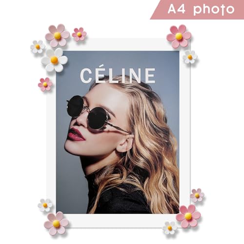 KEYDUACU 18 pcs - Cute Flower Magnet, Girl Pink Magnet for Fridge and Locker, Whiteboard, and Decoration（18 pcs - Flower-Pink - Image 4