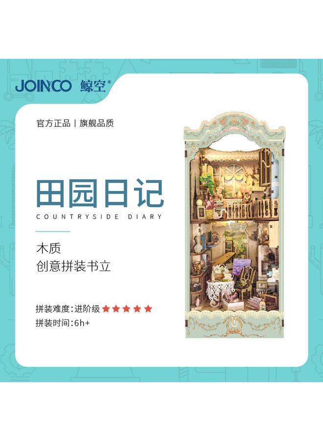 Bluejw Diy Cabin Pastoral Diary 3D Handmade Assembled Book Stand Desktop Ornaments Model Gift Toys - Image 1