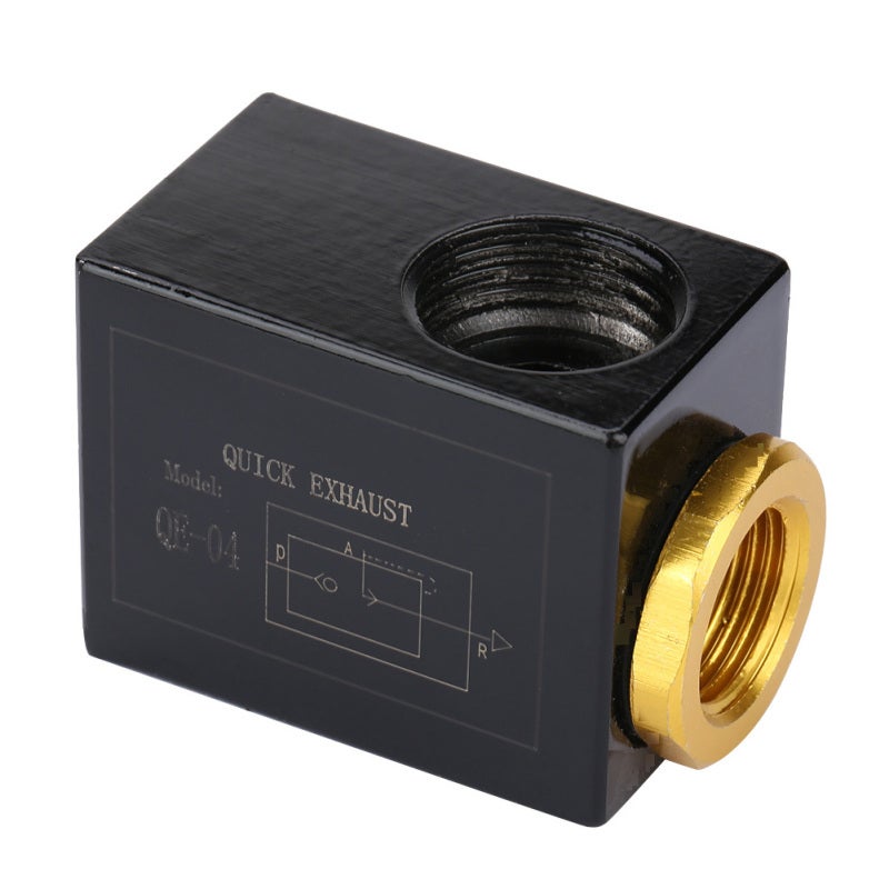 Pneumatic 3/8"/1/2" Inlet Port Air Quick Exhaust Valve Aluminum Alloy (QE-04 G1/2") - Image 2