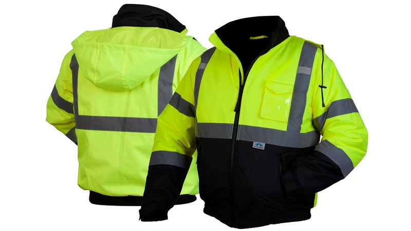 Pyramex Safety RJ3210XL RJ32 Series Jackets Hi-Vis Lime Bomber Jacket with Quilted Lining- Size Extra Large - Image 1