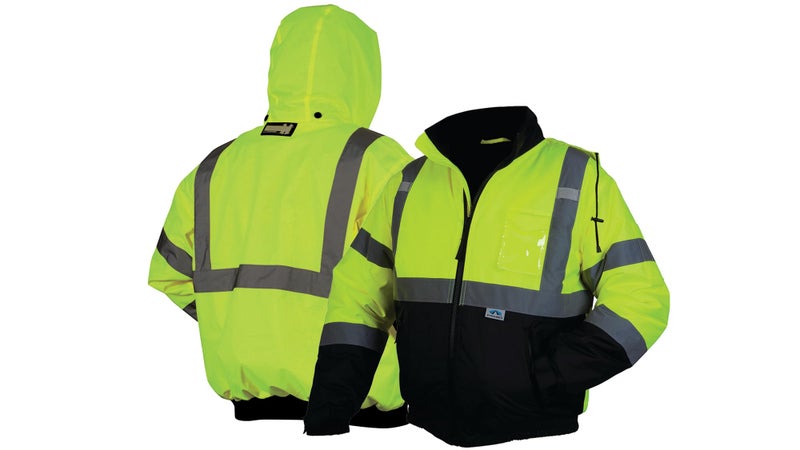 Pyramex Safety RJ3210XL RJ32 Series Jackets Hi-Vis Lime Bomber Jacket with Quilted Lining- Size Extra Large - Image 3