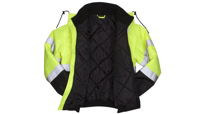 Pyramex Safety RJ3210XL RJ32 Series Jackets Hi-Vis Lime Bomber Jacket with Quilted Lining- Size Extra Large - Image 2