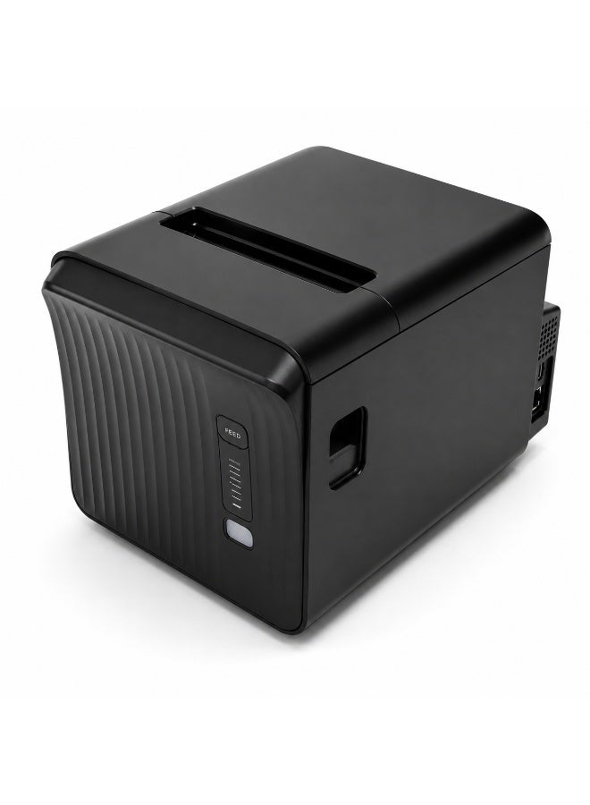 BASEET BAS-376 Thermal Receipt Printer USB + Bluetooth 80×80 Black – High-Speed POS Thermal Printer for Restaurants, Retail Stores, Cafes & Billing Systems - Image 1