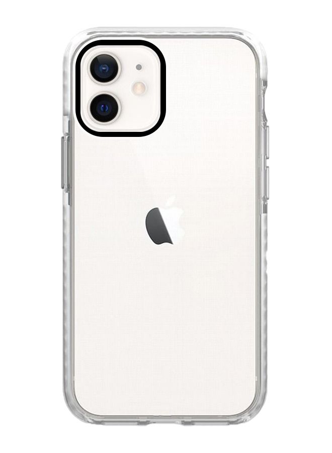 Theodor Protective Case Cover iPhone 12 Clear Case With Shock Absorption White Grip Anti Scratch TPU - Image 1