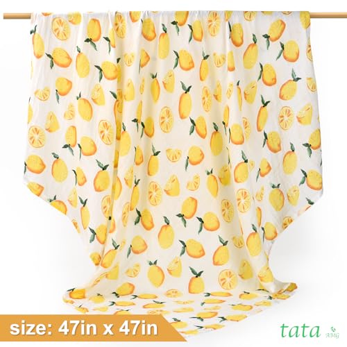 TATA AMG® 100% Organic Muslin Cotton Baby Swaddle Blanket – Soft & Breathable Receiving Blanket for Newborns, Girls & Boys – Large 47x47 | Multipurpose Baby Essentials | Pre-Washed & Gentle on Skin - Image 3