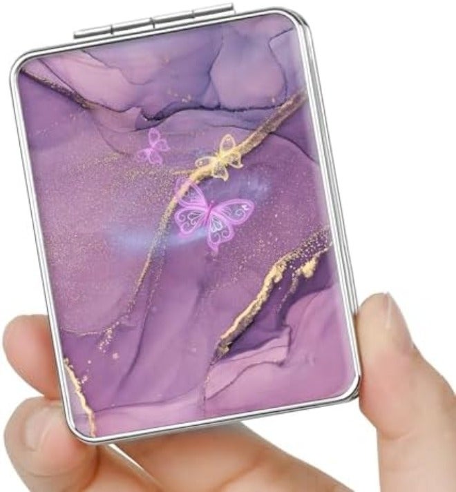 New store welfare Pocket Mirror, Small Travel Mirror with Magnification, Portable Double-Sided Magnifying Cosmetic Mirror for Daily - Image 3
