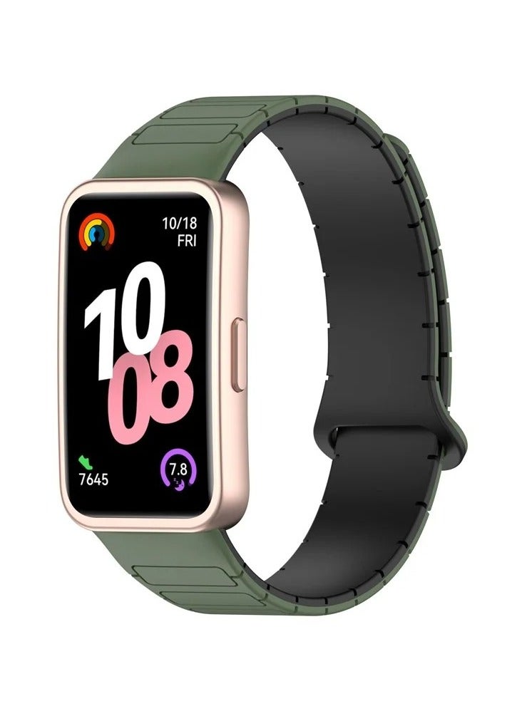 O Ozone (Pack of 3) Magnetic Loop Strap for Huawei Band 10 | Huawei Band 9 |8 Watch Band, Silicone Sport Replacement Wristband -Multicolor - Image 3