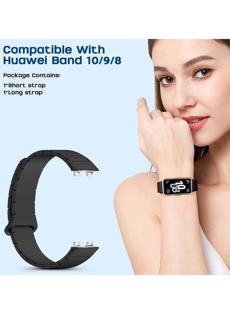 O Ozone (Pack of 3) Magnetic Loop Strap for Huawei Band 10 | Huawei Band 9 |8 Watch Band, Silicone Sport Replacement Wristband -Multicolor - Image 4