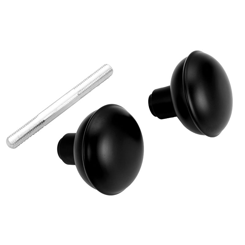 newliplace 1 Set Vintage Old Style Door Knob Set with Spindle Antique Door Knobs Replacement Set for Interior Doors Matte Black