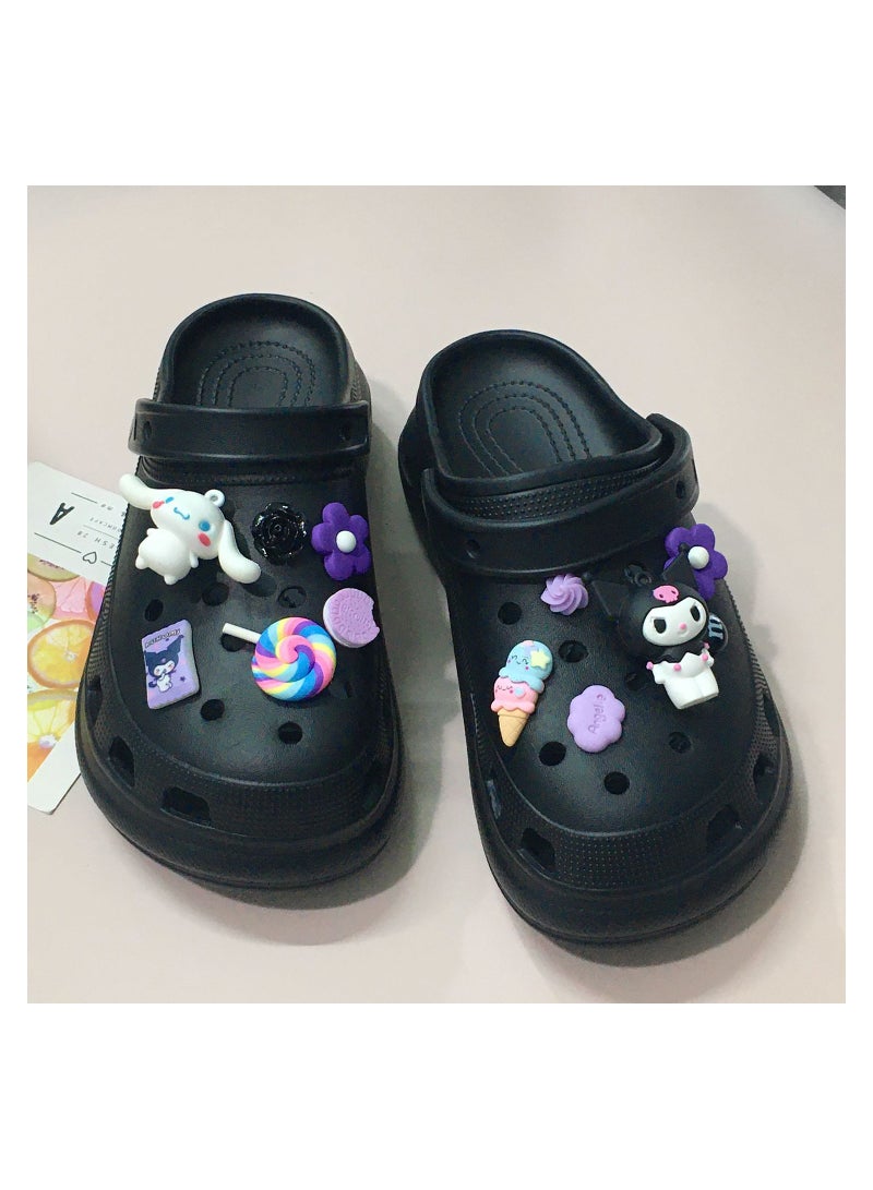 SOLARAE 12 Pcs Cartoon Shoe Charms for Croc, Lovely Shoe Charms Packs Decorations, PVC Charms Decoration for Kids Teens Girls Party Favor Gifts, NOT Including Shoes (Kulomi & Cinnamoroll) - Image 5