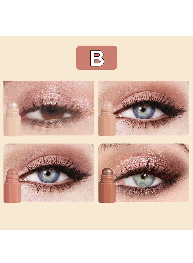 Dragon Ranee Eye Shadow Stick-Multi Functional 4 Colors Shadow Stick and Highlighter Makeup 4 in 1 Long Lasting Eyeshadow Pencil (#B) - Image 2