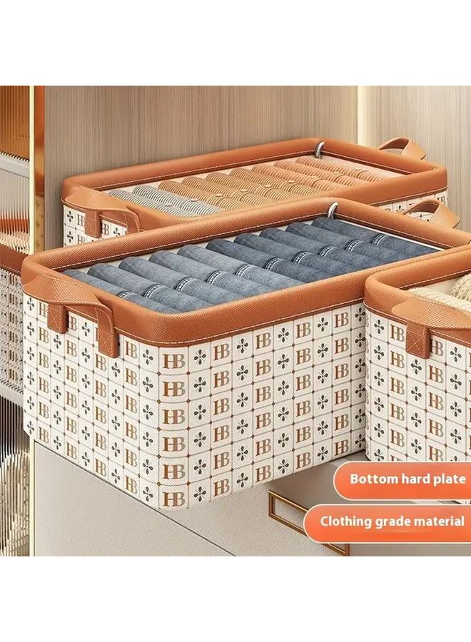 منظم الملابس القابل للطي مع إطار فولاذي داعم مقاس إضافي كبير 48x35x30 سم - Image 3