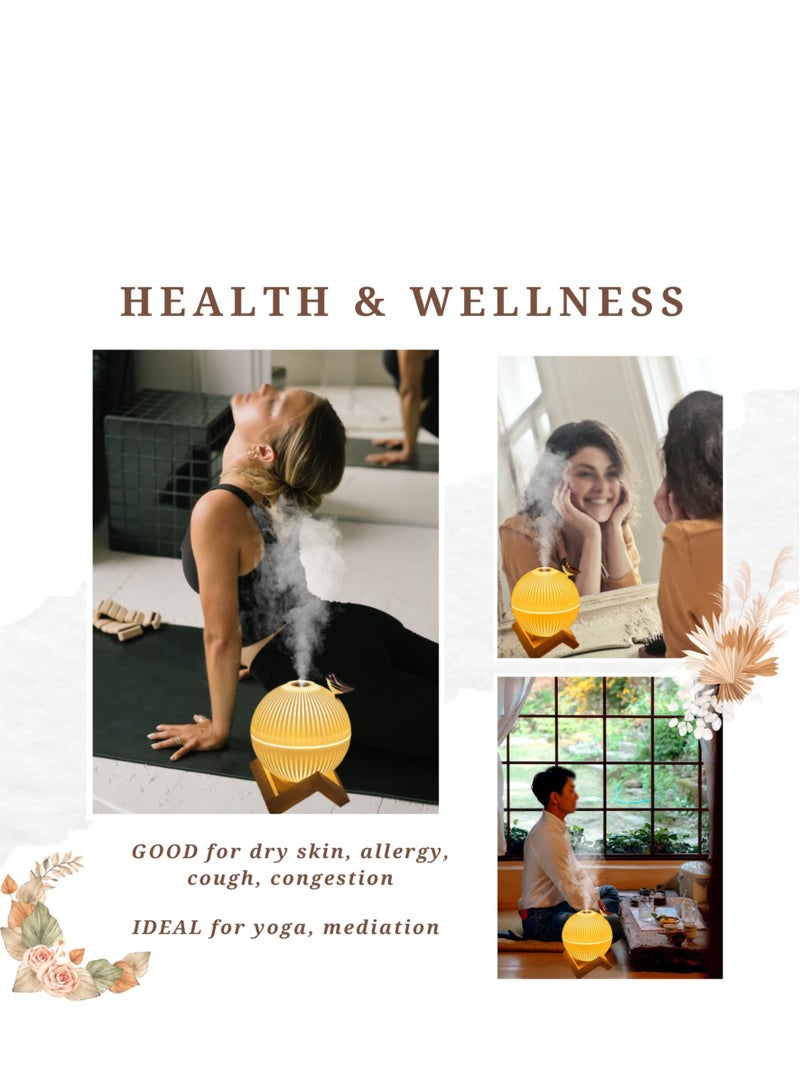 Excefore Cool Mist Humidifier, Portable Small Air Humidifier, Whisper Quiet USB Humidifier, 3D Moon Lamp Ultrasonic Humidifier, Waterless Auto Shut-Off, for Home Baby Bedroom, Yoga, Office, Travel - Image 5