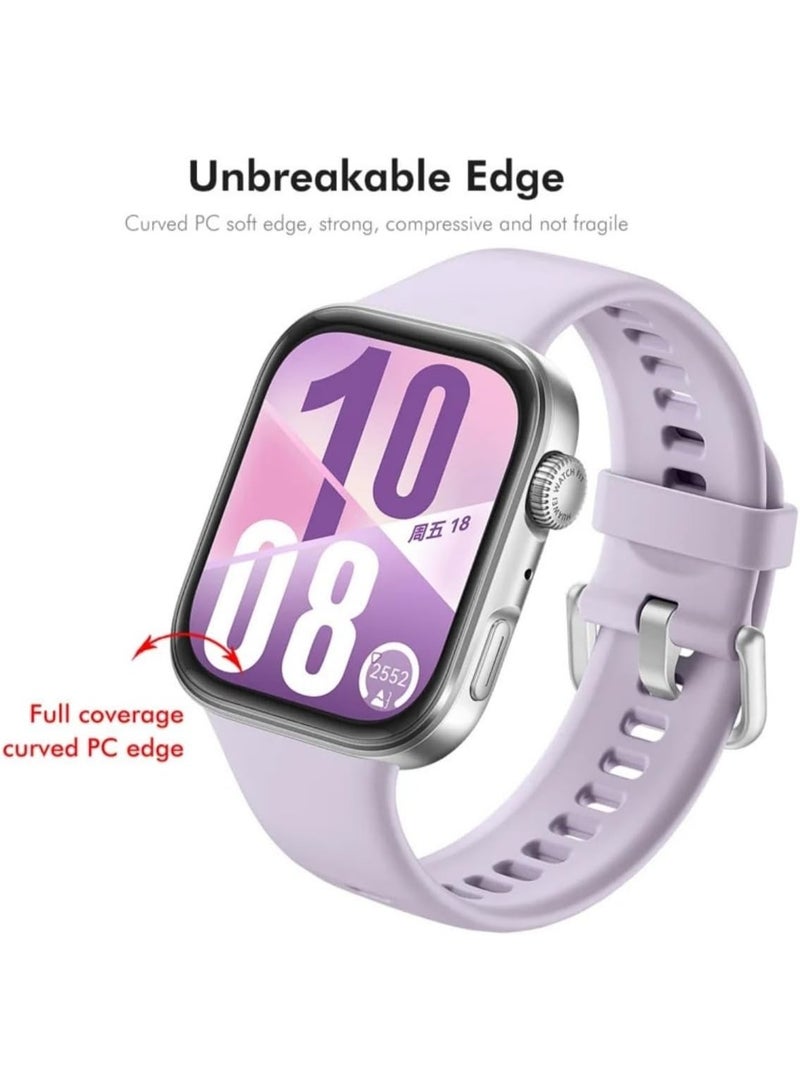 3D Curved Soft Edge Protective Film [Anti-Scratch] [Bubble Free] [Ultra Shatterproof] [High Sensitive] (Not Glass) Screen Protector For Huawei Watch Fit 4 - Image 5