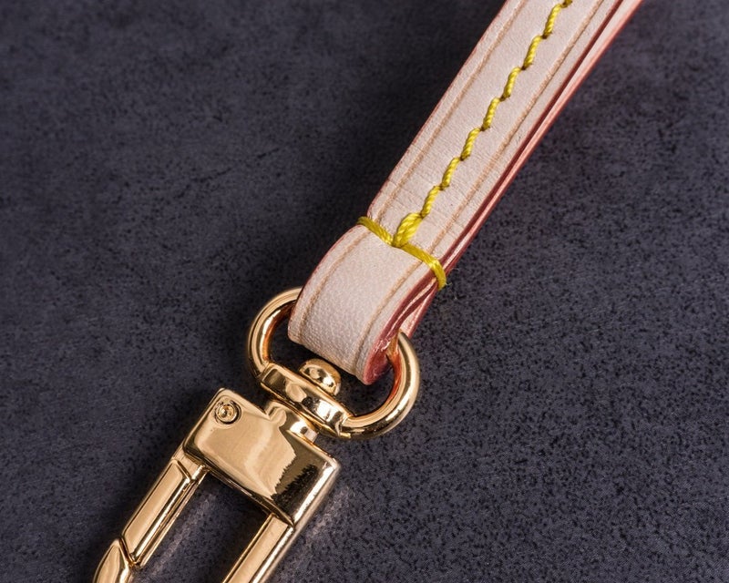 seventeenzone Replacement Hands-Free Wristlet Strap Vachetta Leather for Pochette Wallet and Clutch (Apricot) - Image 3
