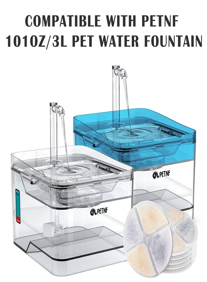 PETNF Replacement Filters for Cat Fountain, Cat Water Fountain Filter Replacement 6Pack for PETNF 101oz/3L Cat Water Fountain, 4 Months Set of Replacement Filters with Anti-Clog - Image 4