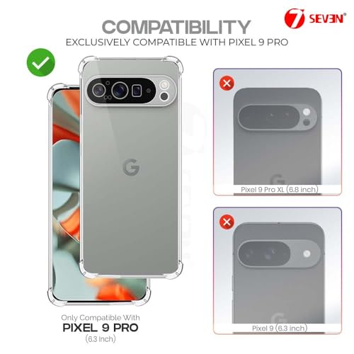 7-Seven 7SEVEN® Back Cover for Google Pixel 9 Pro 5G Transparent Mobile Back Case Shock Proof Design Camera Edges Protection Crystal Clear Phone Case Silicon Soft TPU and Flexible Bumper Phone Cover - Image 2