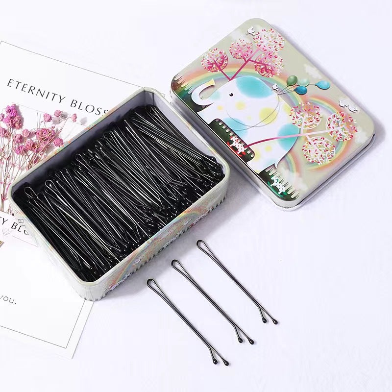 Generic Black Minimalist Hairpin Gift Set 100 tablet gift box-Elephant 