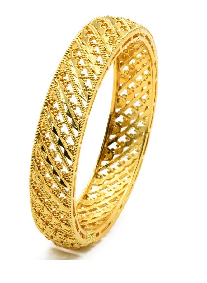24K Gold-Plated Bride Bracelet Ornaments Wedding Bracelets Bridal Jewelry 1 Piece  - Image 1