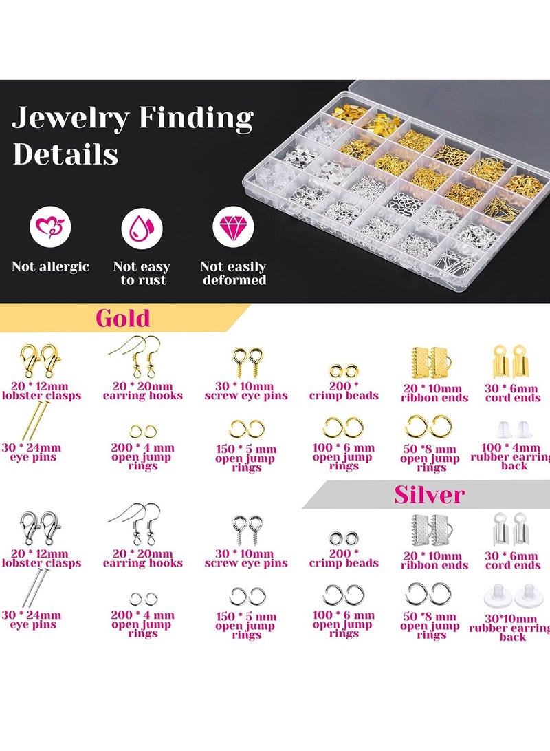 واي آند دي Jewelry Making Kits for Adults, Supplies Kit with Tools, Earring Charms, Wires, Findings, and Helping Hands. Ideal Repair - Image 4