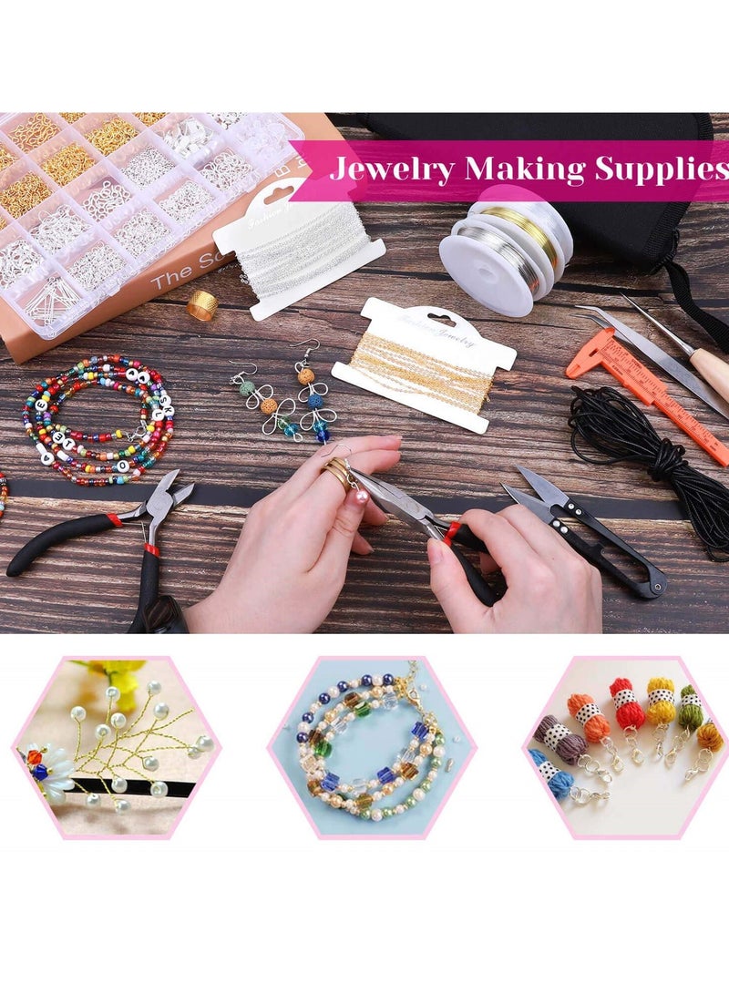 واي آند دي Jewelry Making Kits for Adults, Supplies Kit with Tools, Earring Charms, Wires, Findings, and Helping Hands. Ideal Repair - Image 2