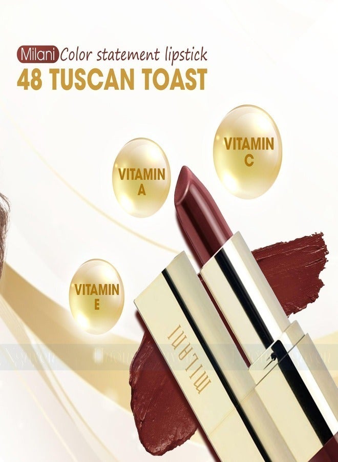 Milani Color Statement Matte Lipstick 48 Tuscan Toast Cruelty-Free Nourishing Lipstick in Vibrant Shades 5g - Image 2