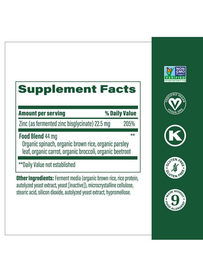 MegaFood Zinc Supplements - Vegan Immune Support Supplement With 22.5 mg High Potency Fermented Zinc - Made With Real Food - Gluten-Free, Kosher - 60 Tablets, 60 Servings - Image 2