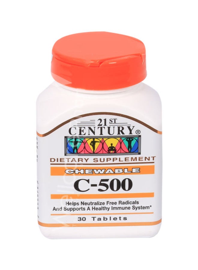 21st Century C 500 Mg Orange Flavor Chewables 30S