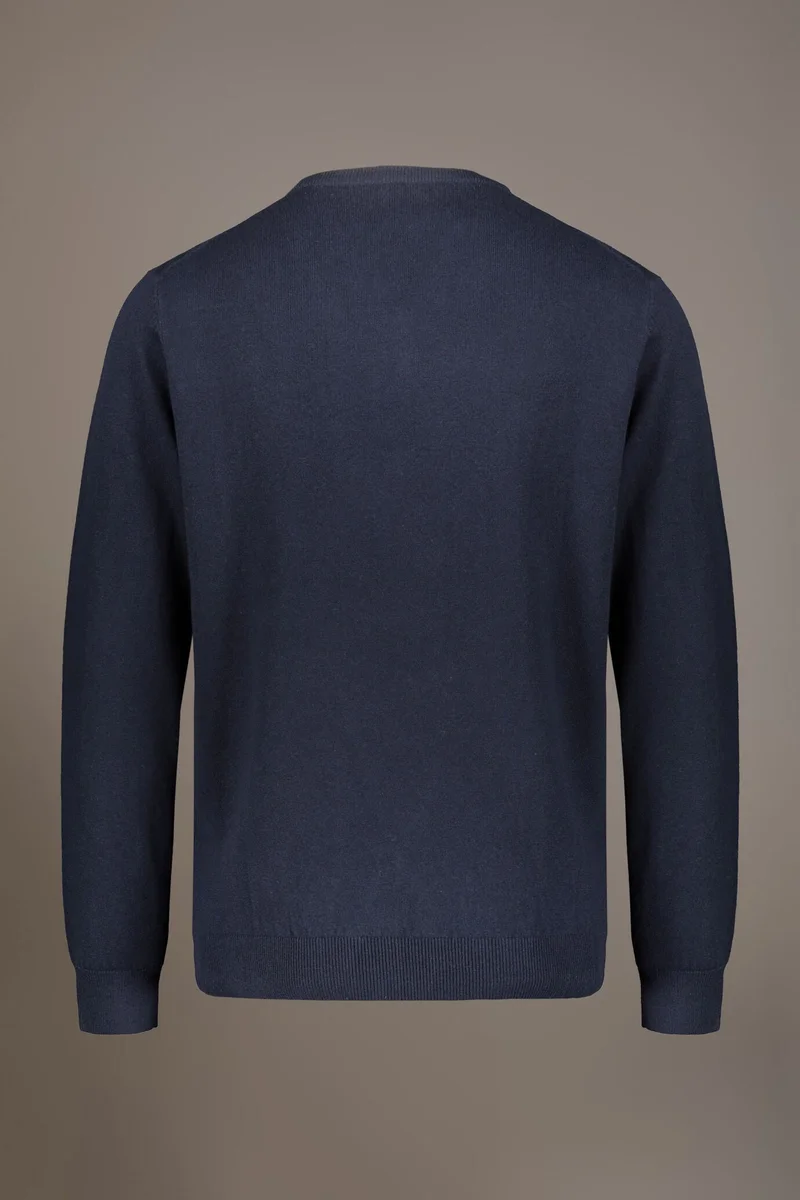 Doppelganger Blue Wool blend V-neck sweater - DK Blue for Men | Best Price UAE