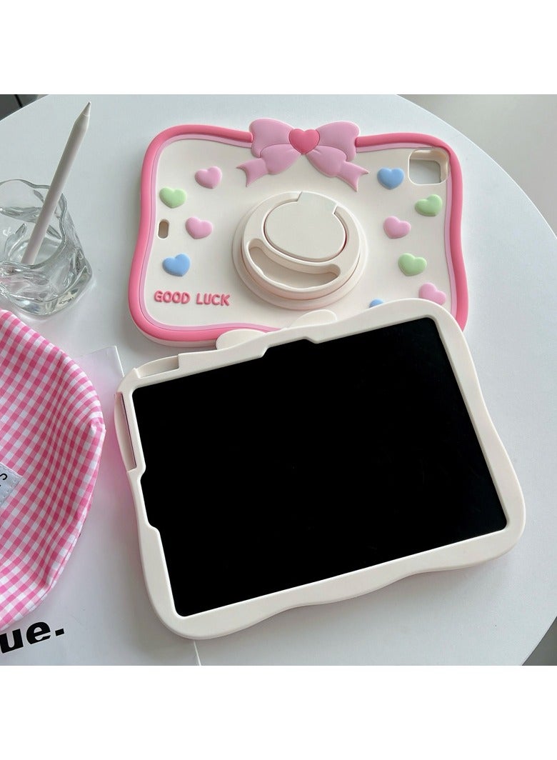 غطاء سيليكون مناسب لـ iPad Pro 2018/2020/2021 11 بوصة - مع حامل دوار، غطاء لوحي بتصميم كرتوني لطيف، واقٍ من السقوط - Image 2