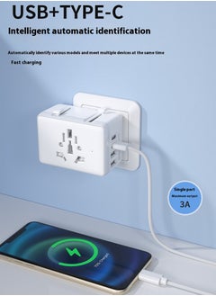 Generic Fast Charging, Universal Travel Adapter - 2 USB + 2 Type C in One travel charger adapter with UK/US/AUS/EU Plugs and Socket, International Power Adapter world travel adapter(Black&Gold)  - Image 3
