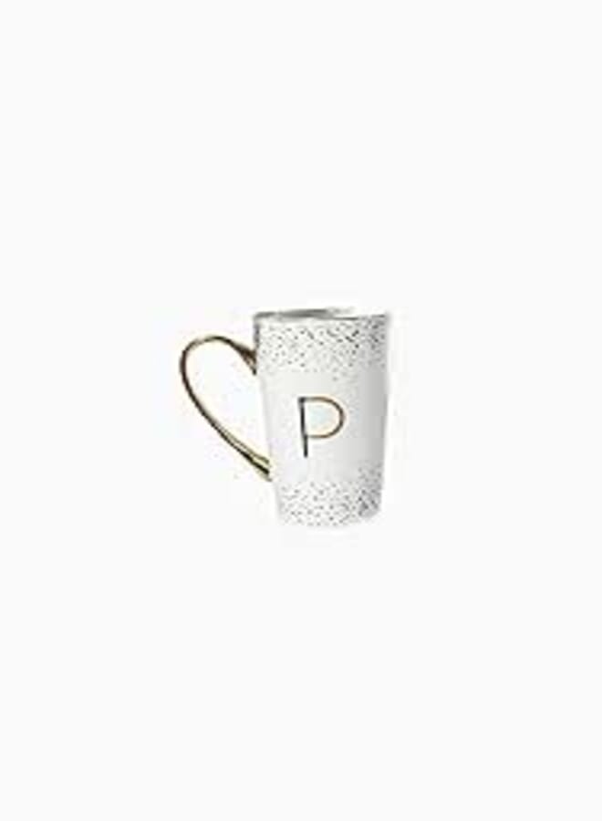 Matalan A-Z Confetti Mug, 14 cm x 8.5 cm Size, White - 6482518000163